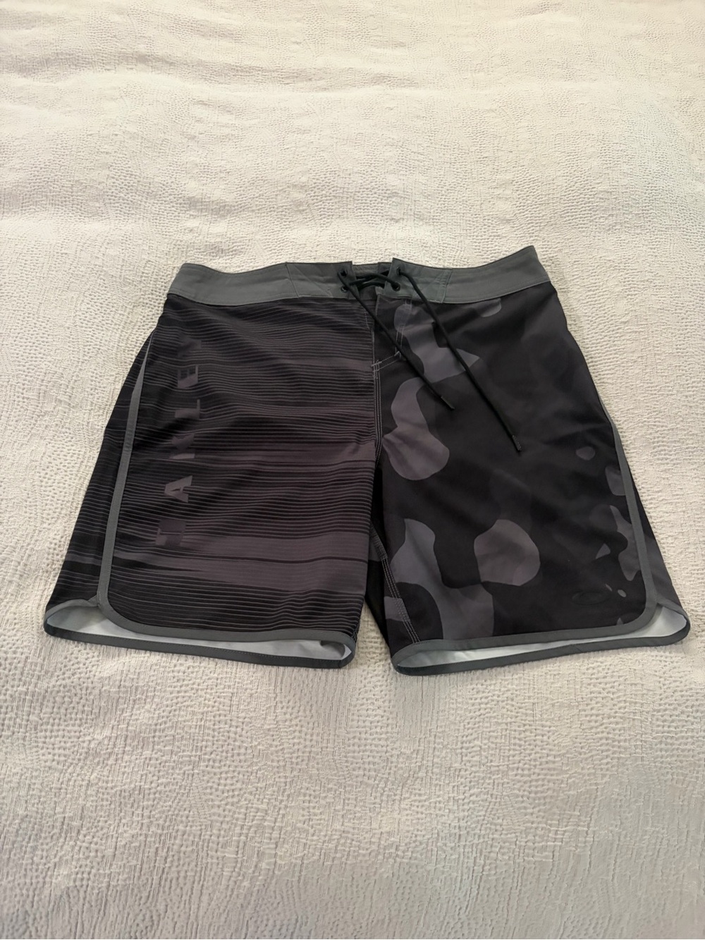 Oakley Black & Charcoal Men's Swim Board Shorts